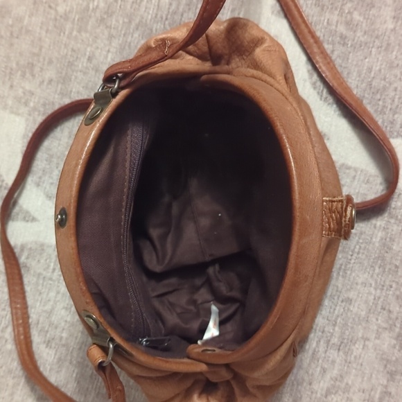 Brown Leather Crossbody Purse 80s - Picture 5 of 7